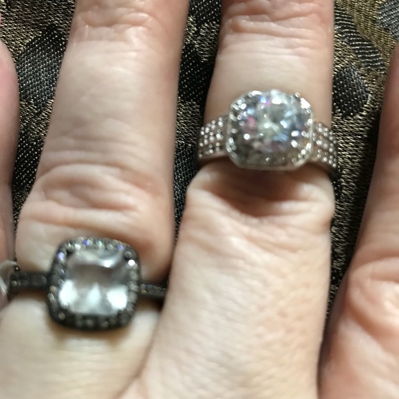 SOLD! Heart Aquamarine Ring 925 Sterling Silver - Picture 5 of 7